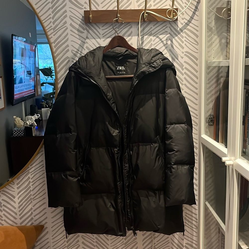 Zara oversized puffer.